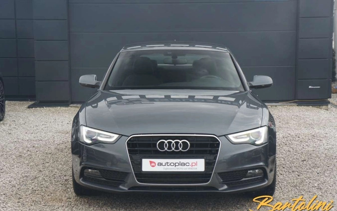 Audi A5 cena 63900 przebieg: 180000, rok produkcji 2013 z Biskupiec małe 172